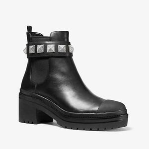 MICHAEL Michael Kors Glenn Studded Leather Chelsea Ankle Boot Size 8.5 NWOT
